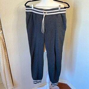 Mossimo Supply Company Heather Gray and Stripes Jogger Sweatpants ~ Size Large